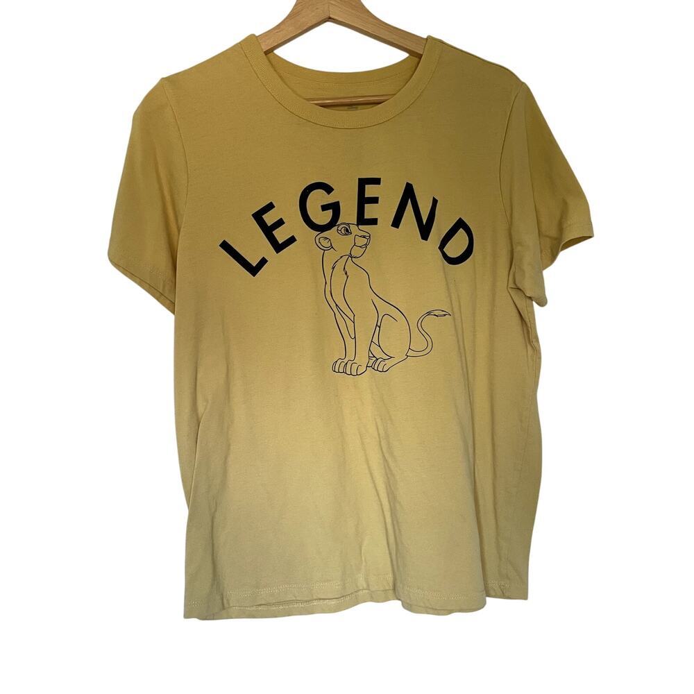 Disney The Lion King yellow Legend simba t-shirt women's size large cotton top